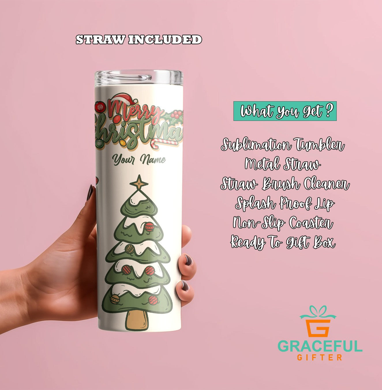 Rustic Christmas Tumbler