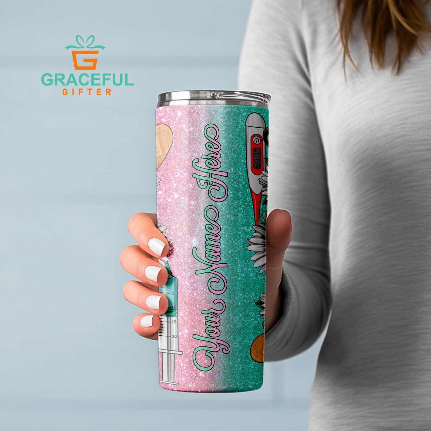 Glitter Nurse Tumbler