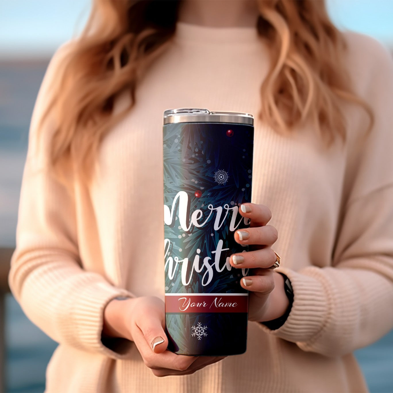 Winter Greenery Christmas Tumbler