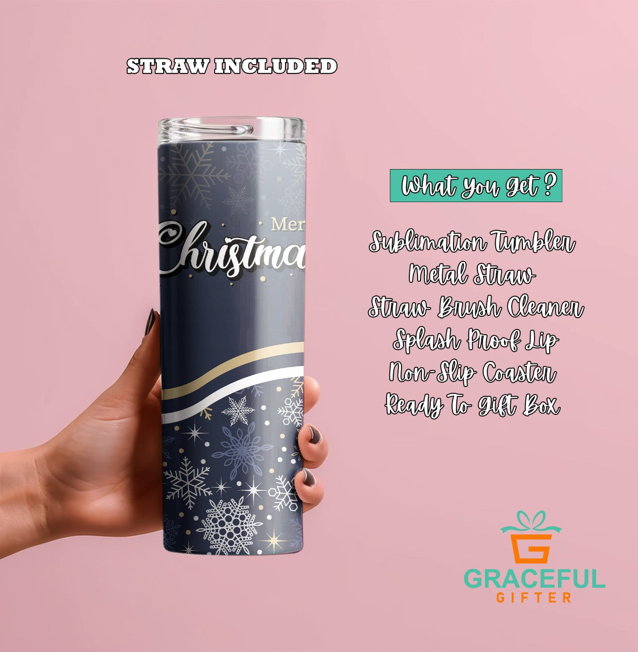 Snowflake Christmas Tumbler