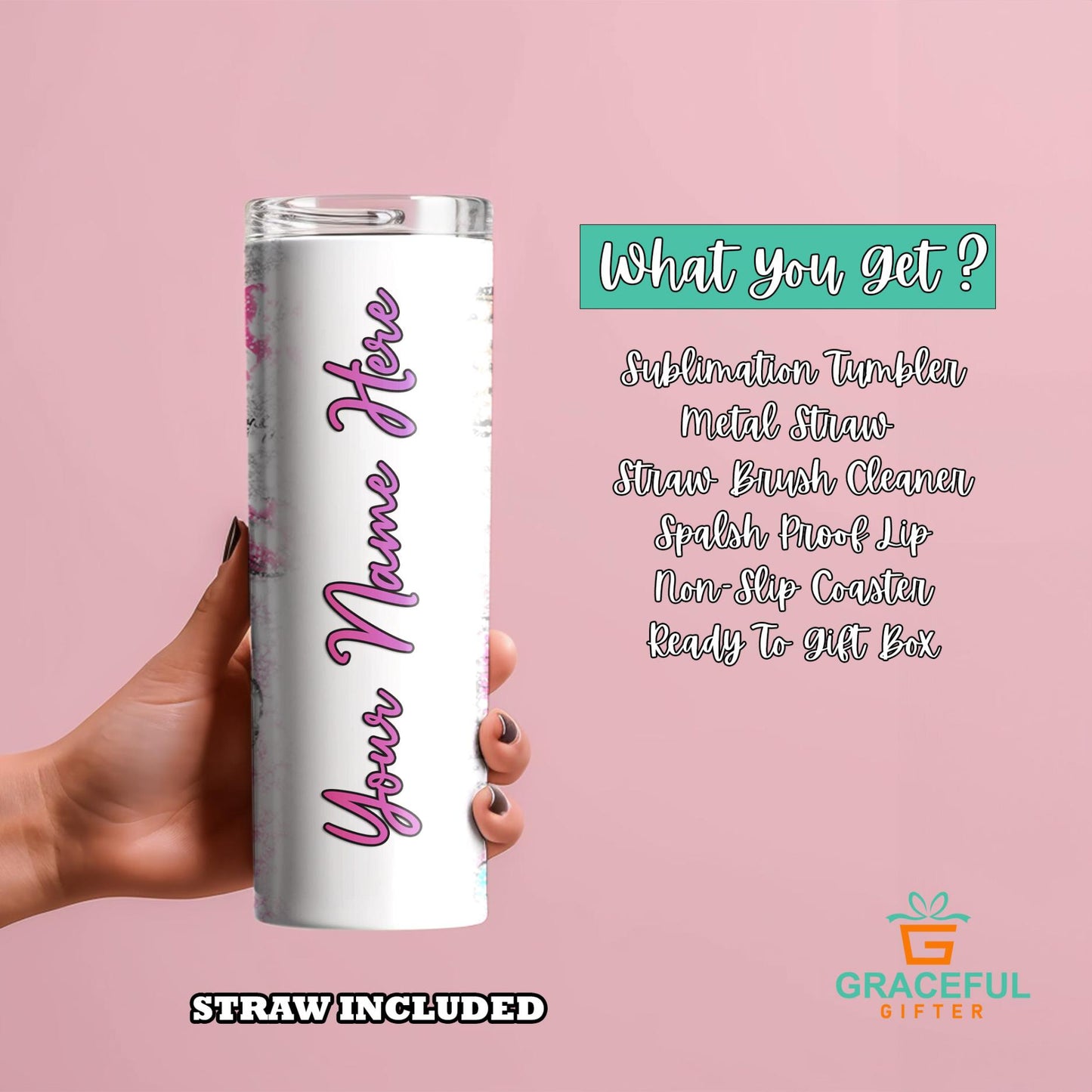 Pink Glitter Nurse Life Tumbler