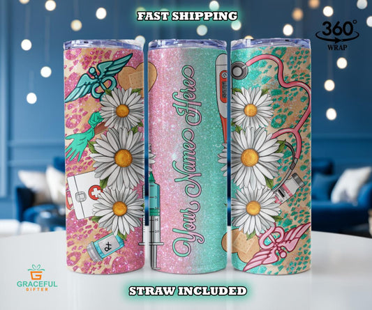 Glitter Nurse Tumbler