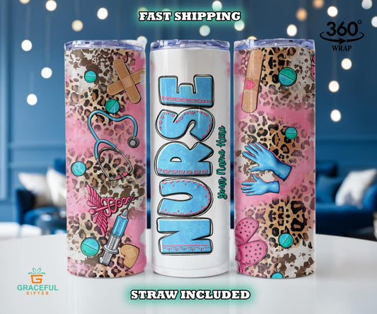 Cheetah Nurse Tumbler