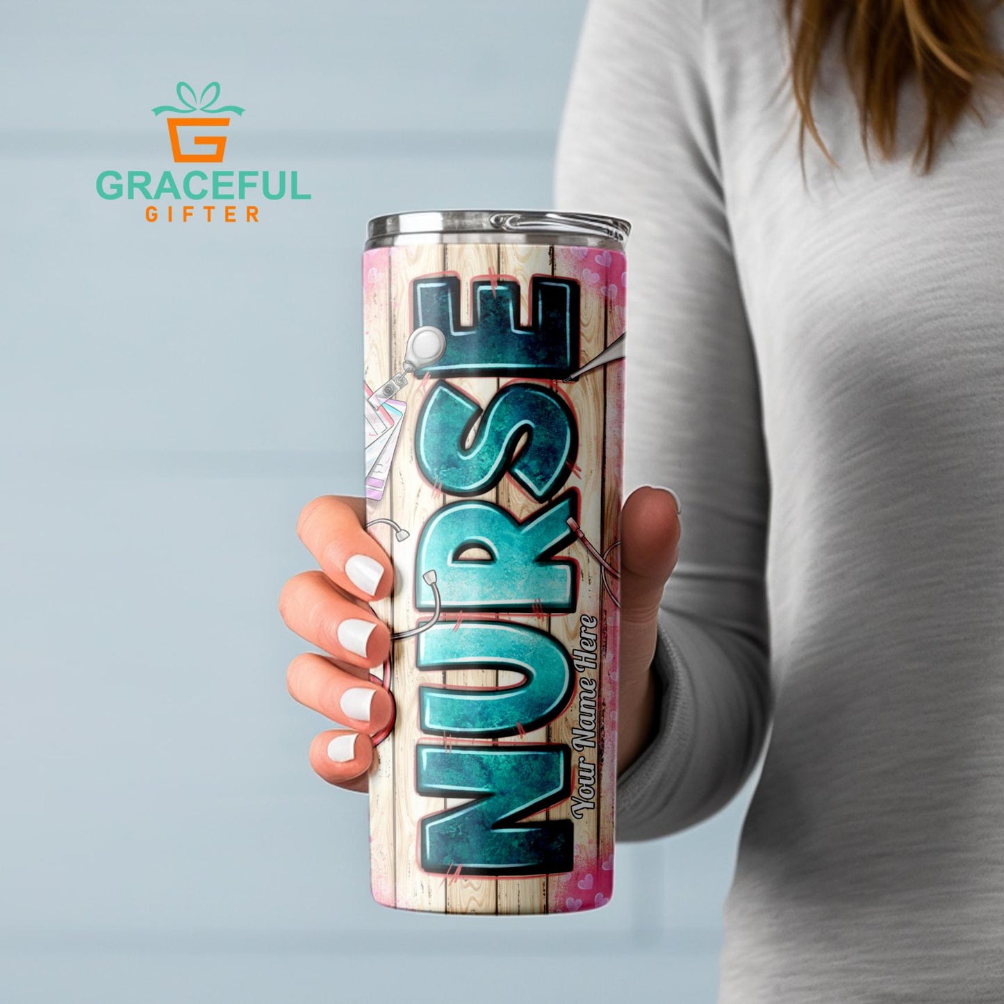 Zebra Print Nurse Tumbler