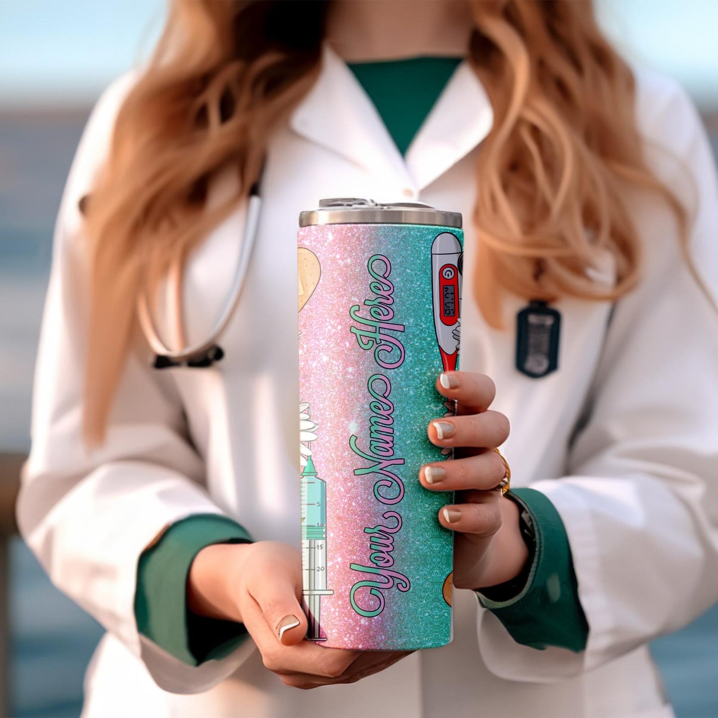 Glitter Nurse Tumbler